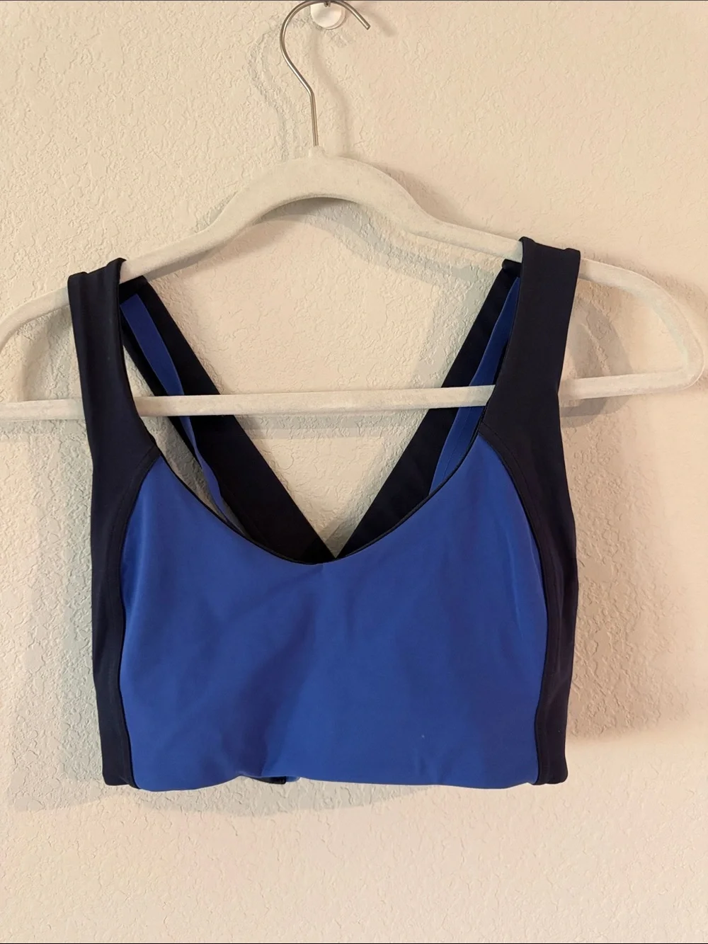 lululemon athletica Navy with Royal Blue Cross-Back Sports Bra